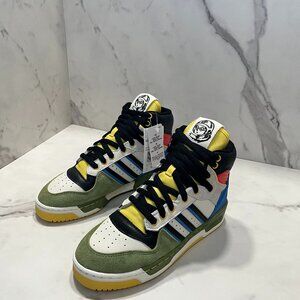 Rare AUTOGRAPHED adidas Rivalry Hi Hebru Brantley x BBC Flyboy Mens 6 / Womens 8